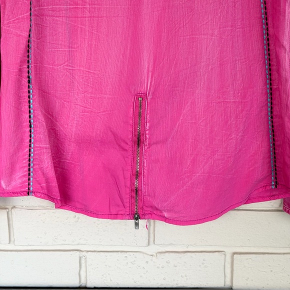 Roar Signature Shirt Womens Pink Western Embellished Rhinestone Cowgirl Medium M - Picture 5 of 10